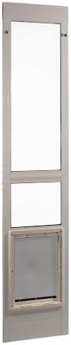 Ideal Pet Modular Aluminum Pet Patio Door, White | Single Pane Glass, Clear Flexible Flap, Fits up to 1" Aluminum Patio track width ONLY, Extra Large 10-1/2" x 15" Flap Size