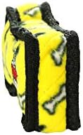 TUFFY - World's Tuffest Soft Dog Toy - Junior Bone -Squeakers -Multiple Layers. Made Durable, Strong & Tough.Interactive Play(Tug, Toss & Fetch). Machine Washable & Floats (Yelllow Bone, Bone2 2 Pack)