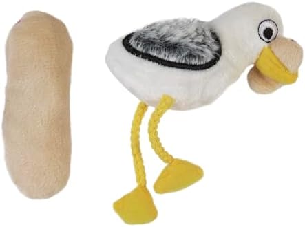 Mad Cat Hotdog Thief Bird Crinkle Cat Toy, Catnip and Silvervine, 2 Pack