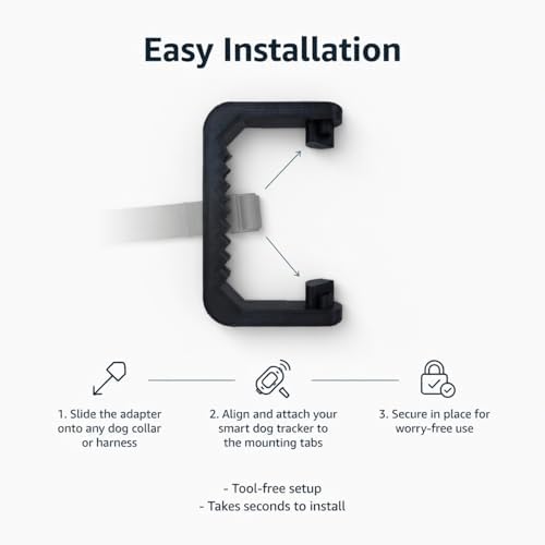 Dog Collar and Harness Adapter Compatible with Fi Smart Collar - Includes Narrow, Normal, and Wide Sizes for Any Strap Thickness - Quick Installation, Stable and Reliable (Narrow)