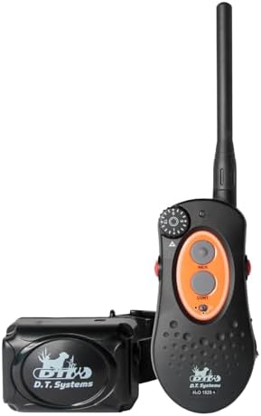 DT SYSTEMS H2O1820 Plus E-Collar, Waterproof Rechargeable Expandable Remote Dog Trainer, 16 Stimulation Levels, Vibration Assist, Black