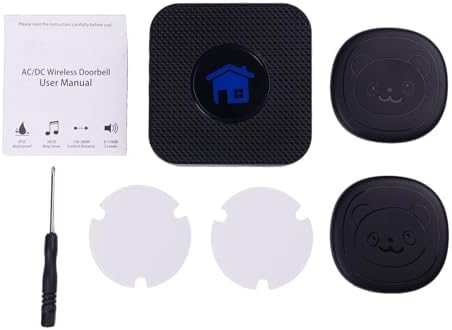 Minhe Adjustable Volume Smart Dog Door Bell Wireless Solution For Potty Training Dogs With User Friendly Installation And for custom Alerts(1 Receiver+ 2 Button)