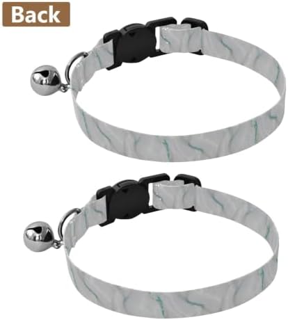 Marble Print Collar with Bell for Dog Puppy 2 Pack Kitten Collar Adjustable 10.6 to 17.1 Inches