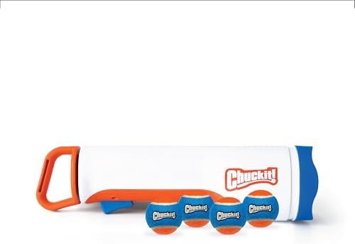 Chuckit! Cannon 16S Dog Ball Launcher, 16 Inch Size, Includes 4 Balls Total