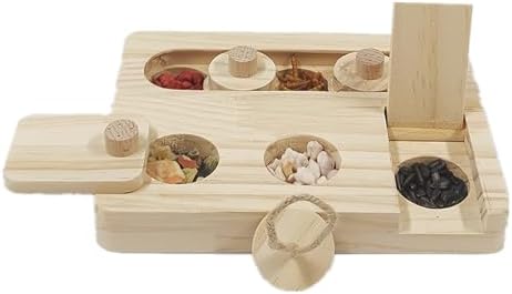 alfyng Guinea Pig Foraging Toys-6 in 1 Hamsters Wooden Interactive Toys