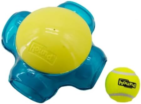 Outward Hound Tennis Maze Craze Interactive Squeaky Dog Toy, Blue