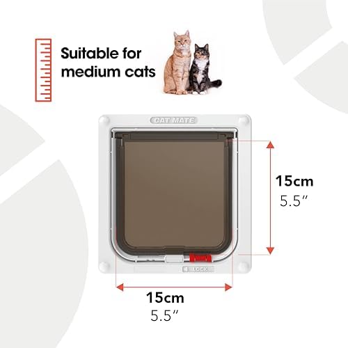 ANI Mate Inc/Cat Mate 304 Small Locking Cat Door Flap - White