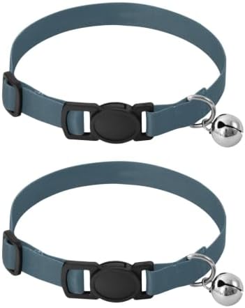 2 Pack Pet Collars Blue Green Gradient Decorative Pet Collar with Bell, Adjustable 10.6 to 17.1 Inches