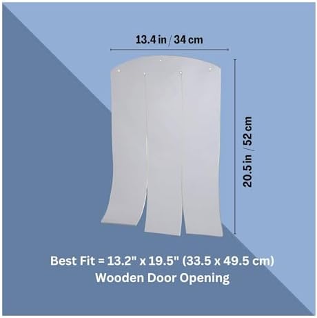 Trixie Vinyl Dog Door Flap, Fits 13.2 x 19.5-in Wooden Dog House Opening, Replacement Doggie Door Curtain Flap for Wooden Doghouses