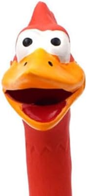 Squeaky Chicken Toy, Latex Rubber Screaming Chicken Toy, Chew Toy, Teething, Stress Relief,for Small Medium Large Dogs, Indoor Outdoor Play(Red)