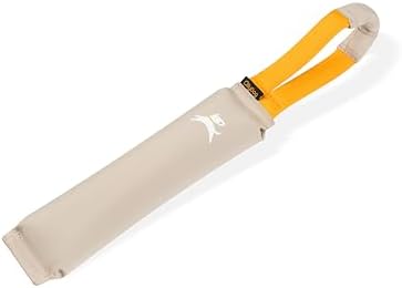OllyDog Tugger | Dog Tug Toy for Tug of War & Training | Durable Bite Pillow | Eco-Friendly Recycled | Handle | Medium Large Dogs (Con Leche)