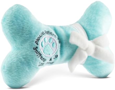 Dog Diggin Designs Sniffany & Co Petite Plush Dog Toy Bone | Luxury-Inspired Parody Designer Bone with Built-in Squeaker, Soft Plush Chew & Play Dog Toy – Prêt-à-Porter Play!