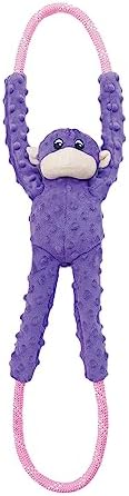 ZippyPaws RopeTugz Durable Dog Pull Rope Toy - Purple Monkey