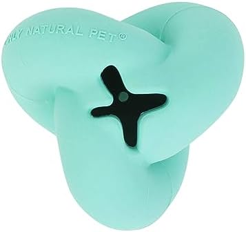 Only Natural Pet Rubber Boredom Buster Treat Stuffer Dog Toys - Interactive Stuffable Feeder Dispenser Fillable Durable Play Puppy Medium Large XS Chew Pup Hide Holder Easy Refill -TreatKnot/Teal