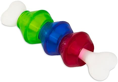 JW Pet EverTuff Treat Pod Nylon Dog Toy, White Bone, Small 7in