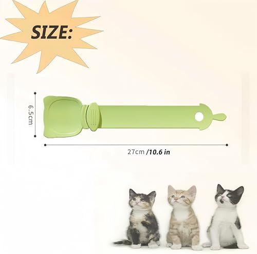 Multifunctional Cat Strip Squeeze Spoon - Cute Cat Head Feeder, 3 Color Strip, Wet Food Dispenser & Treat Spoon (Pet Supplies) (Orange-1PCS)