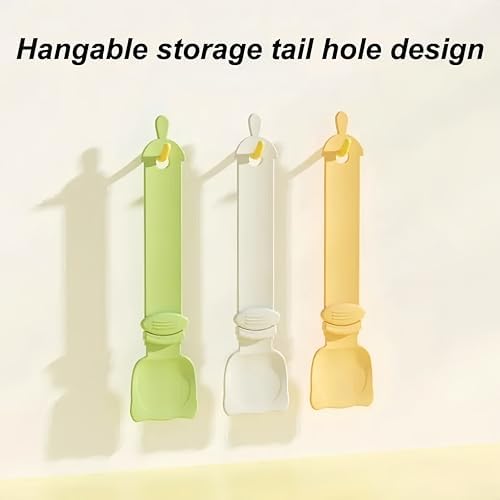 Multifunctional Cat Strip Squeeze Spoon - Cute Cat Head Feeder, 3 Color Strip, Wet Food Dispenser & Treat Spoon (Pet Supplies) (Green-2PCS)