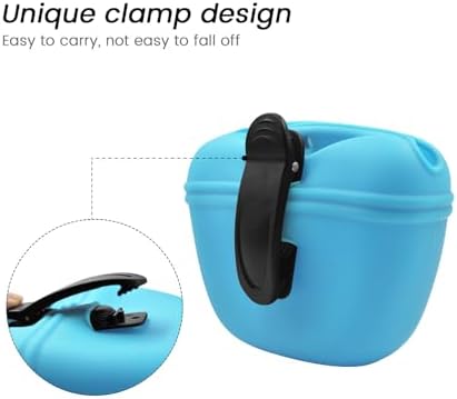 AUDWUD Silicone Dog Treat Pouch with Clicker Magnetic Closure Secure Clip
