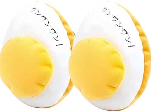 Dog Plush Squeaky Toy – 2 Pack Super Big Egg Shape, Interactive Training & Chew Toy for Small, Medium & Large Dogs, Teeth Cleaning & Boredom Relief (Medium, 2 Pack Super Jumbo Egg)