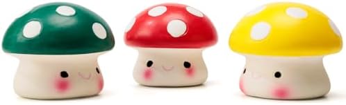 Squeaky Dog Toys, Soft Latex Squeaky Dog Ball for Small Dogs Puppies, Cute Bounce Squeak Mushroom Pet Toys