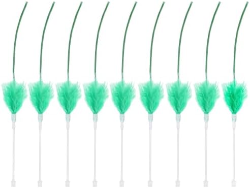 Lewtemi 9 Pcs Cat Toy Replacement Feather Wands Bulk for Hide and Seek Replacement Moving Feather Sticks Refill Cats Interactive Toys Indoor for Indoor Kitten(pc-8)