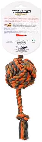 Mammoth Pet Products Flossy Chews Color Monkey Fist Ball with Rope Ends, Small, 13-Inch, MultiColored (20090F)