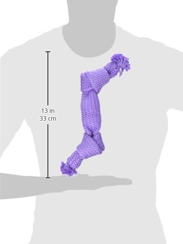 SPOT Super Squeak Rope - Woven Rope with Two Squeakers, Makes Noise When Pulled, Great Toy for Fetch and Tug, for Medium to Large Breed Dogs and Puppies - 14in, 1Pc, Assorted Colors