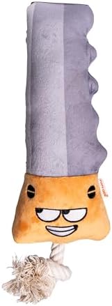 Squeaky Dog Plush Toy, Tools Bite_Stick Collection, 12", for Various Sized Dogs (Hand Saw, Large)