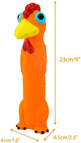 CHIWAVA 3PCS 9" Squeaky Latex Dog Toy Standing Stick Animal for Medium Dogs