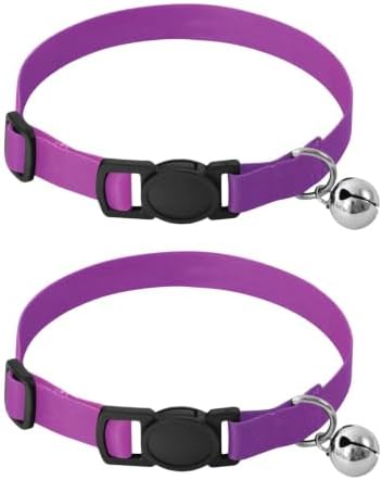 Gradient Purple Adjustable Buckle Cat Collars 2 Pack Collar for Kitten