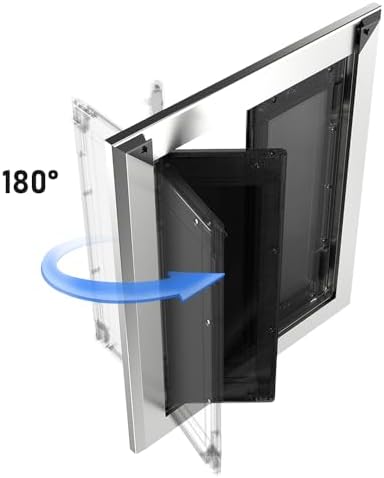 Aluminum Large Dog Door for Dogs Up to 110 LBS, Silver