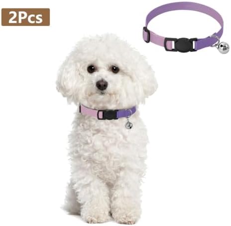 Purple Gradient Easy to Clean Cat Collar 2 Pack Comfortable Cat Collar
