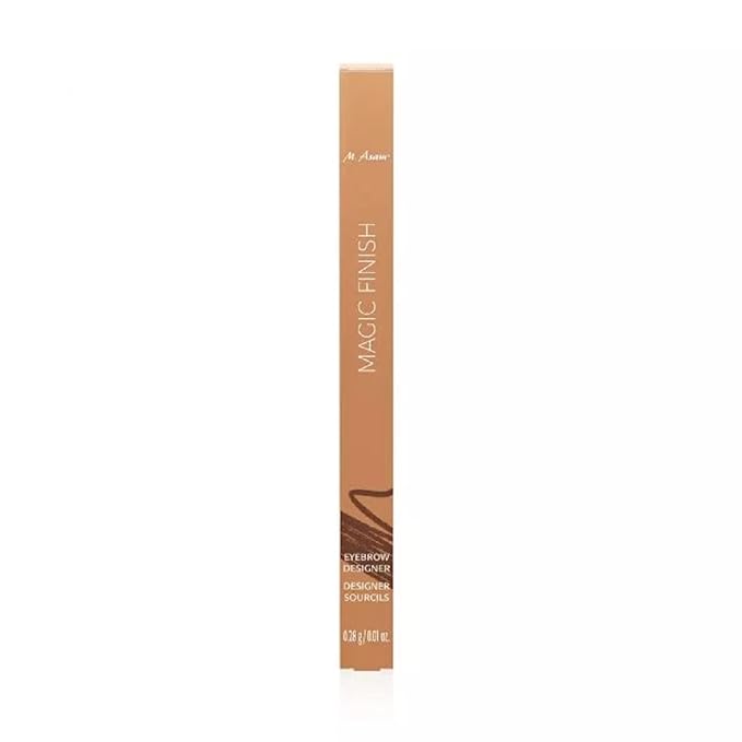 M. Asam MAGIC FINISH Eyebrow Designer Brown - 4-in-1 eyebrow pencil with rotating mine & spiral brush, perfect shape & fullness thanks to powdery texture, optimal brow arch, eye make-up, 0.01 Oz