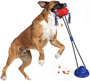 Dog Toys for Aggressive Chewers Large Breed,Suction Cup Tug of War Pull Toy