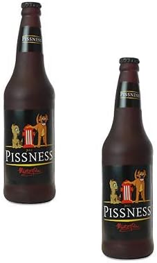 SILLY SQUEAKERS Tuffy 2 Pack Beer Bottle Dog Toy: Squeaky Dog Toy, Washable and Floats, Vinyl