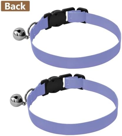 Turqouise Purple Gradient Metal Bell Included Small Dog Collar 2 Pack Collars for Puppies