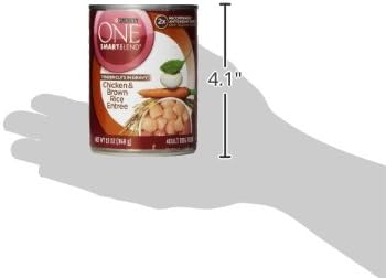 Purina ONE Chicken & Brown Rice Wet Dog Food, Tender Cuts, (12) 13 oz Cans | Tender Cuts in Gravy, natural, high protein dog food with zero fillers and added vitamins, minerals, and nutrients