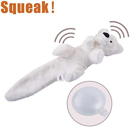 JOYELF Plush Squeaky Toys for Medium and Large Dogs - No Stuffing, Durable Interactive 3 Pack With Squeaky and Crinkle Paper - Penguin, Polar Bear and Otter