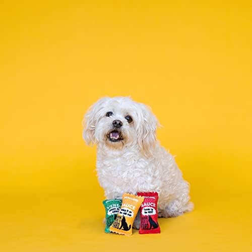 Fringe Studio Plush Dog Toy, Howling HOT Sauce, 3 Piece Set, for Small Dogs, Wagsdale Dog Toy Collection (289510), Multi-Colored