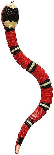 SPOT Wigglin' Snake - Electronic Interactive Cat Toy, Touch Activated Snake Slithers and Slides to Entertain Cats and Kittens, Smart Sensors Detect & Avoid Objects, USB Rechargeable - 15 inch