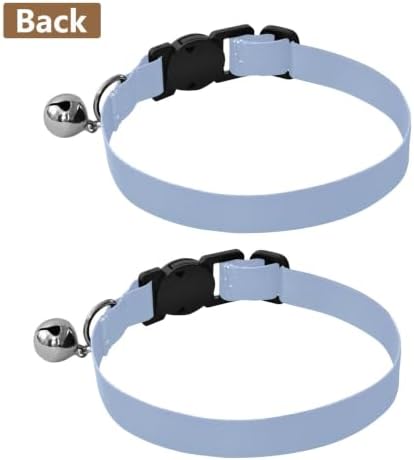 Purple Green Gradient Collar for Cats, 2 Pack Puppy Collar with Bell