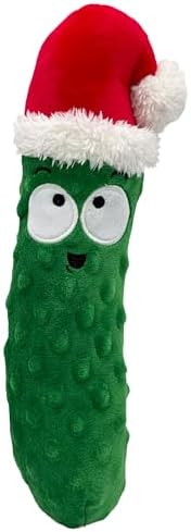 Huxley & Kent Funny Dog Toy w/Squeaker – Holiday Power Plush Squeaky Dog Toys for Small, Medium & Large Dogs – Soft Stuffed Animal for Indoor Play & Fetch - Fetchies® Dilly Claus, Large