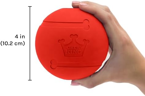 Chew King Flavored Rubber Ball Collection, 4 Inch Beef Flavor Rubber Fetch Balls 2-Pk