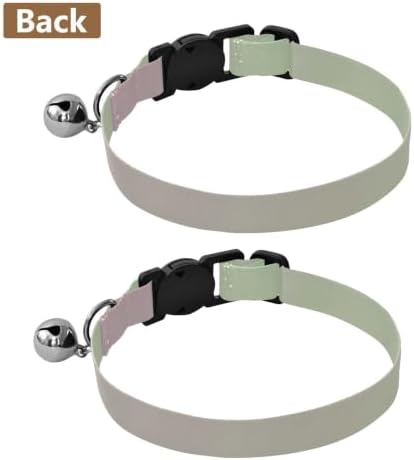 Gradient Blue Yellow Small Dog Collar 2 Pack Comfortable Cat Collar Adjustable Length 10.6" to 17.1"