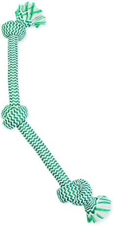 Mammoth Flossy Chews Extra Fresh Rope Tug – Premium Cotton-Poly Yarn with Floss Tug Toy for Dogs – Interactive Dog Rope Toy – Tug Dog Chew Toy for Medium to Large Dogs - Large, 25”