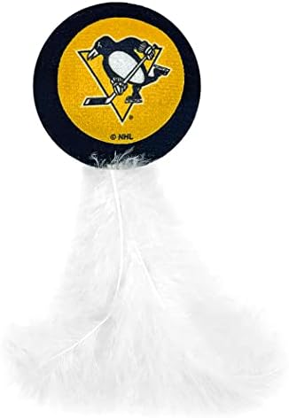 NHL PITTSBURGH PENGUINS Plush Cat Toys Set of 3 - Jersey, Hockey Puck & #1 Fan Cat Toys filled with Fresh Catnip. Team Logo