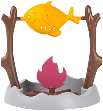 Cat Puzzle Feeder Toy, Campfire Treat Slow Feeder, Interactive Cat Toys, 3 Different Feeding Ports, Pets Dry Food Dispenser for Indoor Cats Kitty Dogs Puppy (Grey)