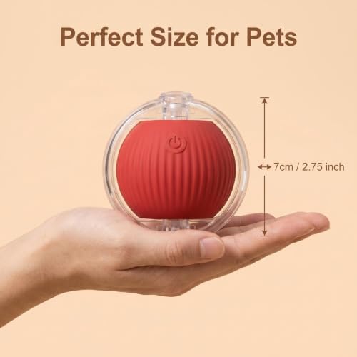 Interactive Pet Toy Ball, Automatic Dog Toy, Electric Dog & Cat Active Toys, Smart Chase Pet Toy Ball for Dogs Motion Activated (Grey)