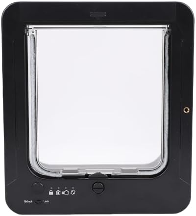 Asixxsix Smart Cat Door, Electronic Pet Door with 2 Collar Sensors Automatic Cat Flap for Interior Exterior Doors