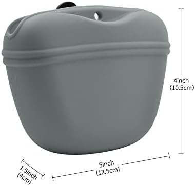 AUDWUD Silicone Dog Treat Pouch with Clicker Magnetic Closure Secure Clip